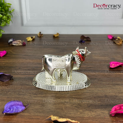 Kaamdhenu Guy SP Laxmi Ganesh incarved Metal silver