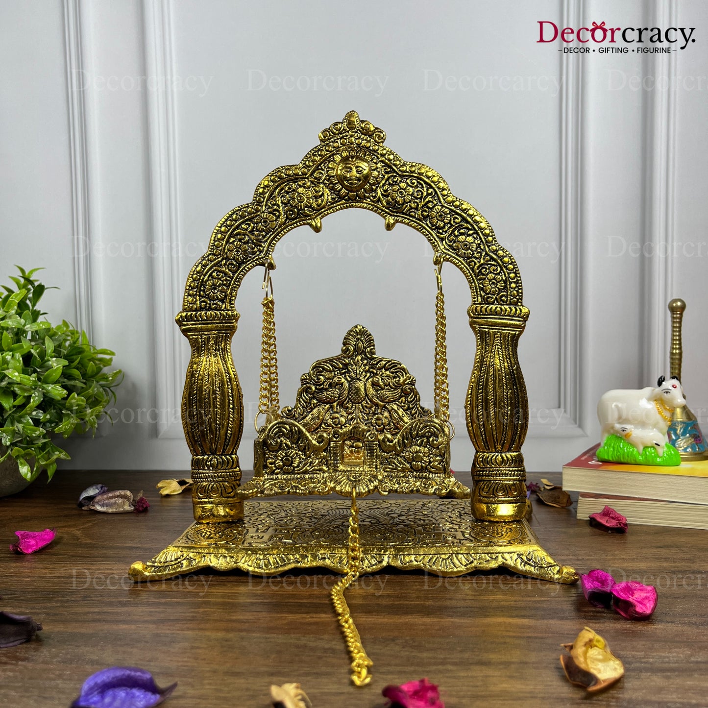 Laddu Gopal Suraj Jhula Metal golden