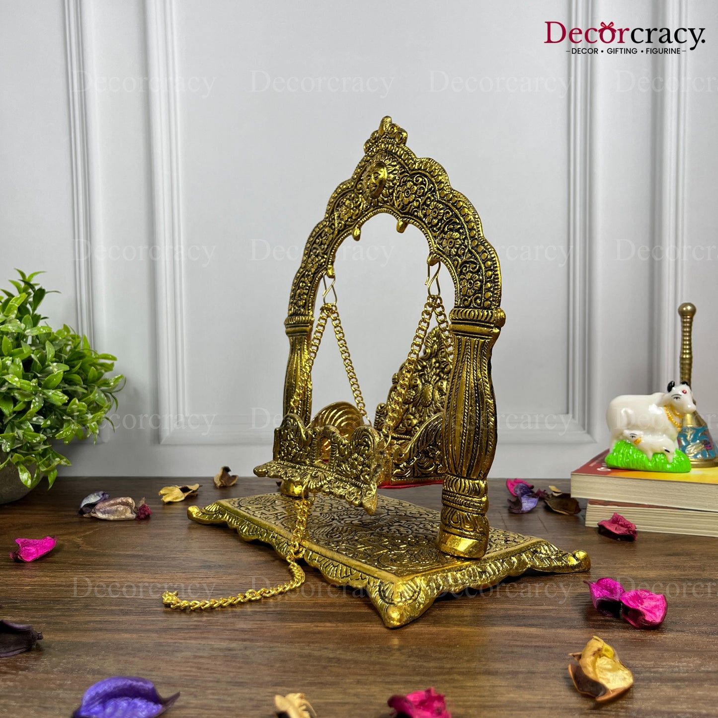 Laddu Gopal Suraj Jhula Metal golden