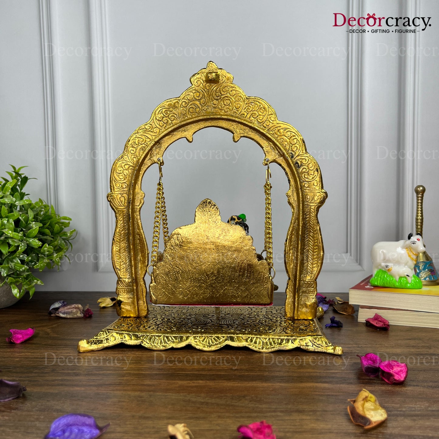 Laddu Gopal Suraj Jhula Metal golden