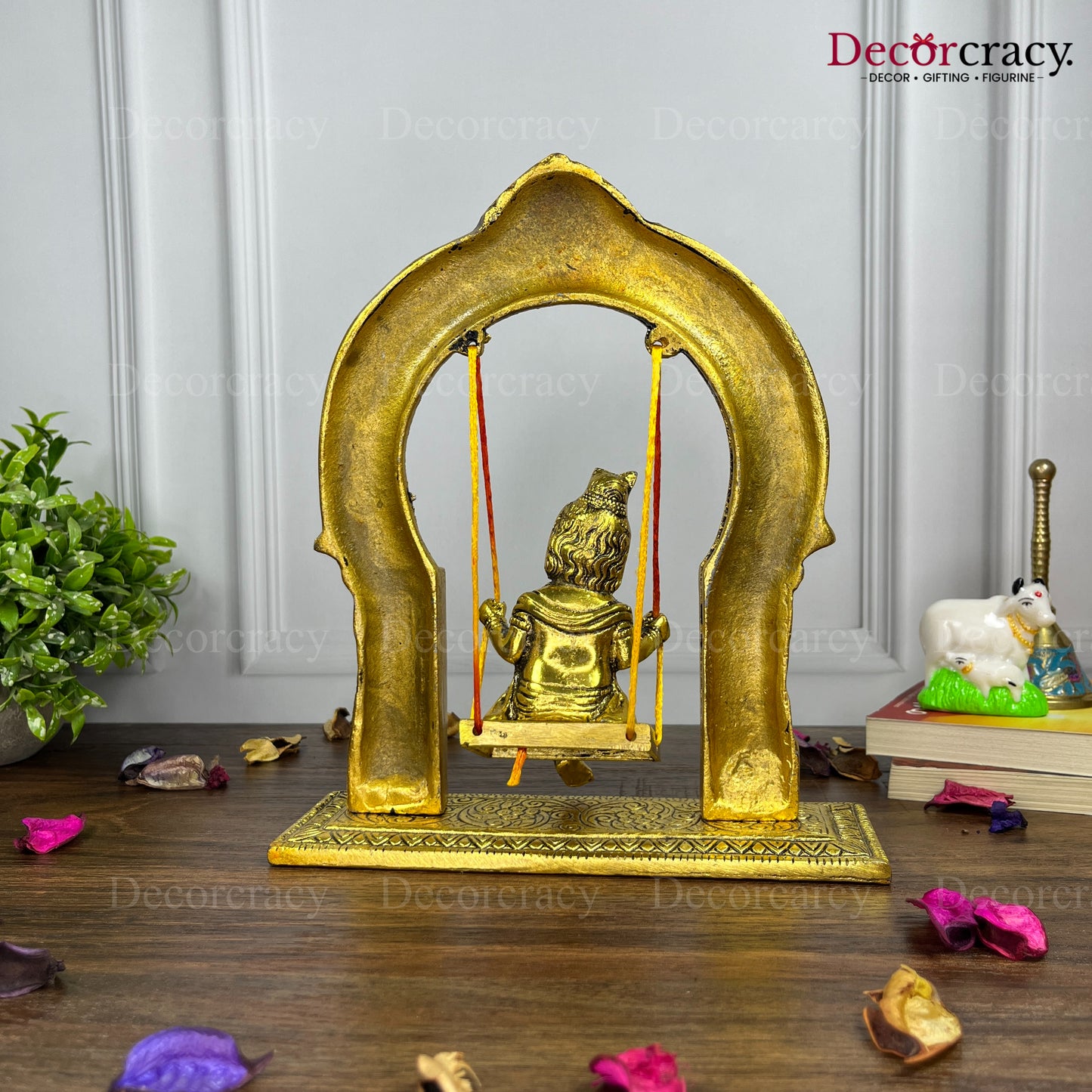 Laddu Gopal Jhula Metal golden